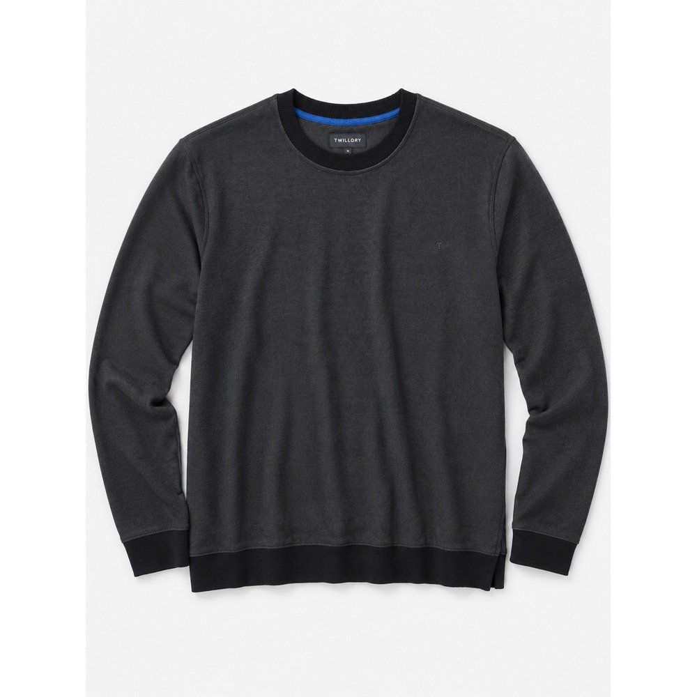 Twillory Men's‎ Performance Sweatshirt Heather Black Athleisure Crewneck- L